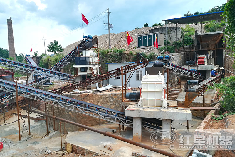 碎石加工生產線實拍圖