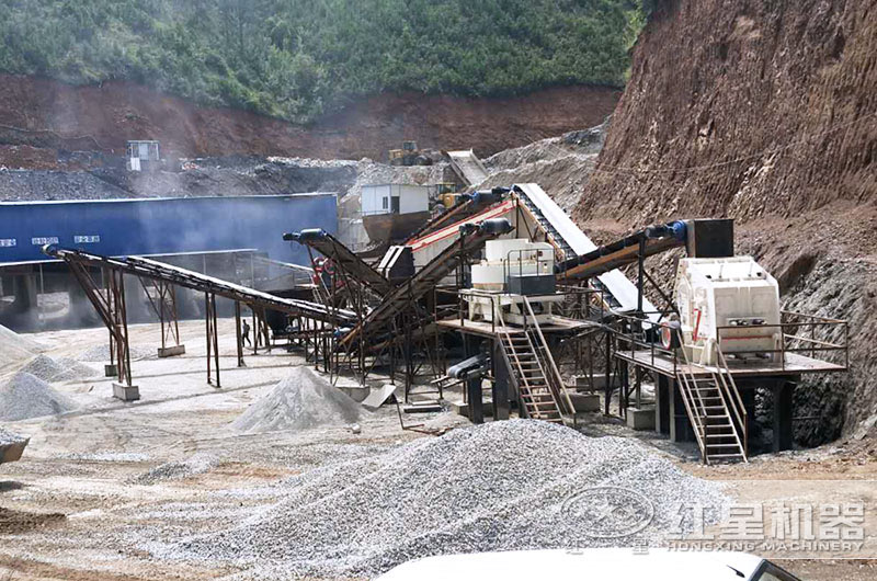 混凝土碎石生產(chǎn)線現(xiàn)場實(shí)拍圖