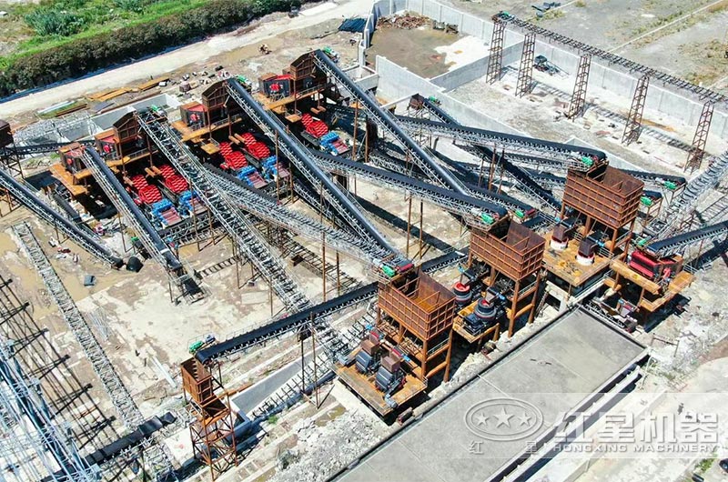 舟山大型砂石生產線現場