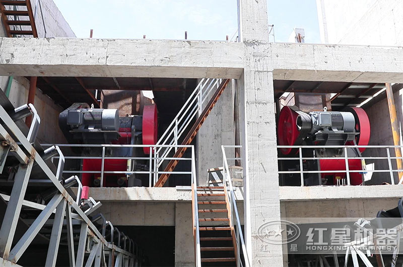 浙江舟山制砂生產線現場一