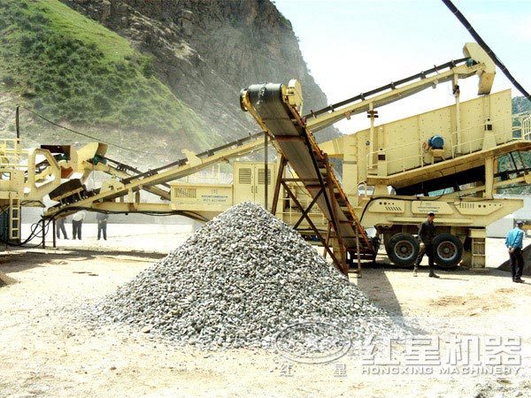 融合了高科技的流動車小型砸石子機