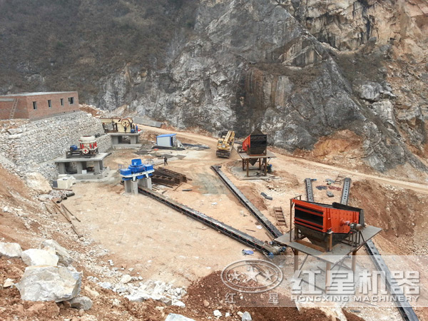 時產300噸制砂生產現場