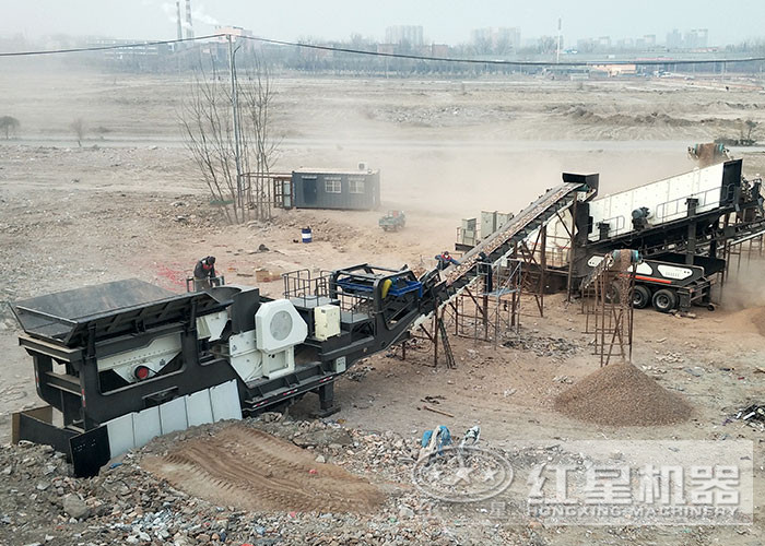 移動砂石機作業現場