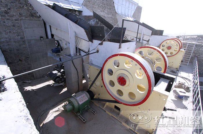 河北用戶石灰石破碎機作業現場