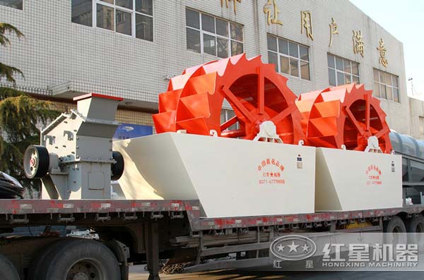 紅星機器輪斗洗砂機的現場發貨圖