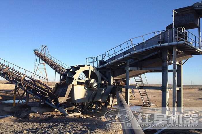 洗砂機現場作業圖