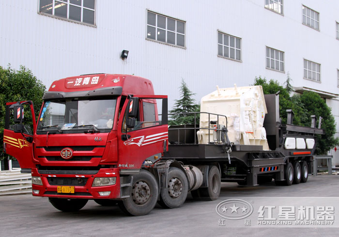 紅星專業建筑垃圾粉碎機發往江蘇