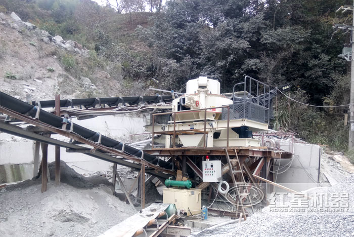 鵝卵石制砂生產線現場