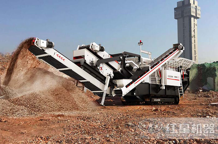 建筑垃圾處理設備加工現場