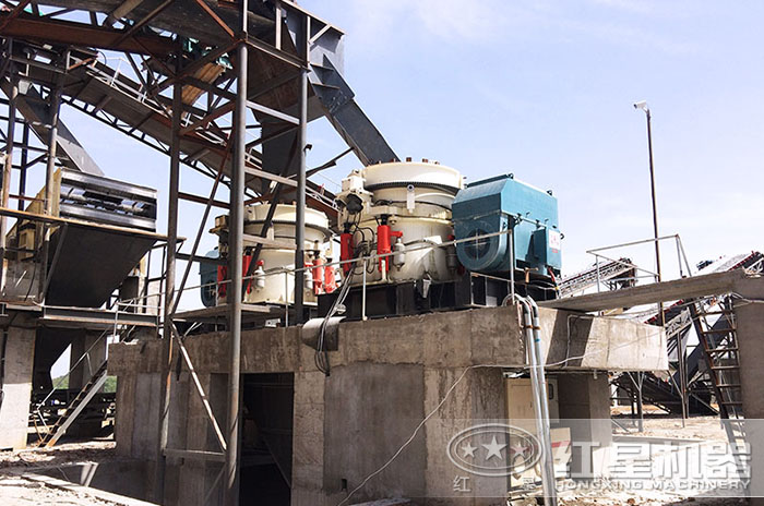 南陽時產800噸玄武巖加工作業現場