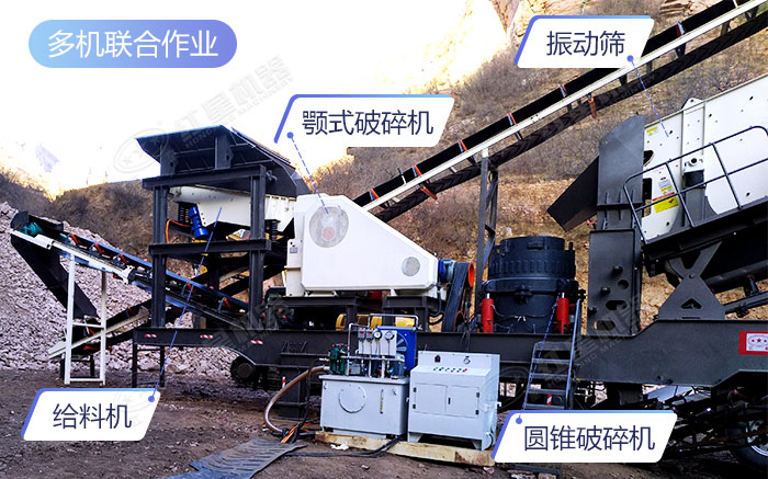 移動(dòng)碎石機(jī)的搭配設(shè)備展示