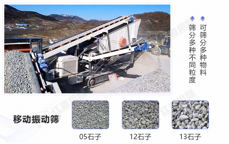 移動振動篩現場作業圖
