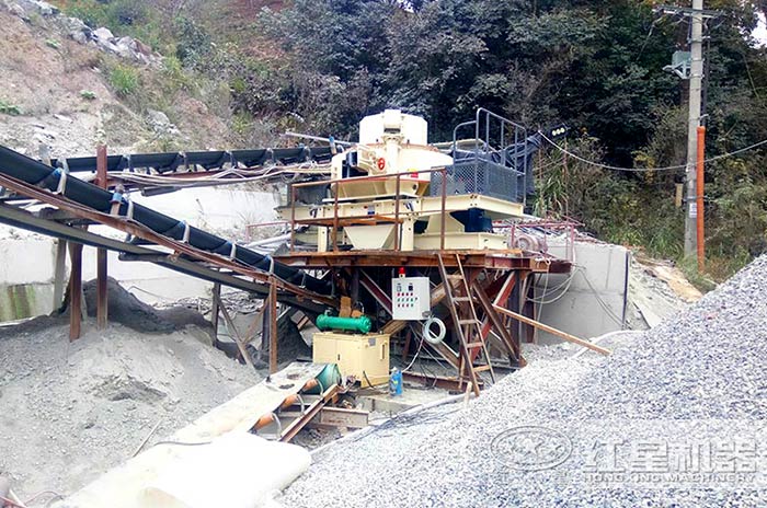 花崗巖磨砂機作業現場