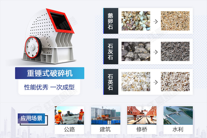 PCX-1622重錘破碎機應用范圍-處理范圍廣