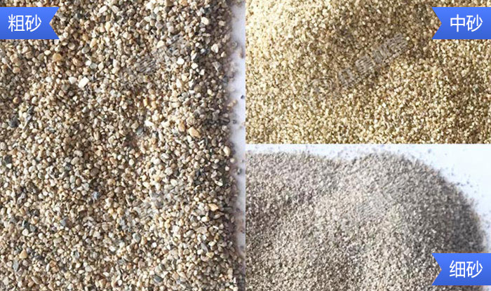 不同規格的機械沙展示