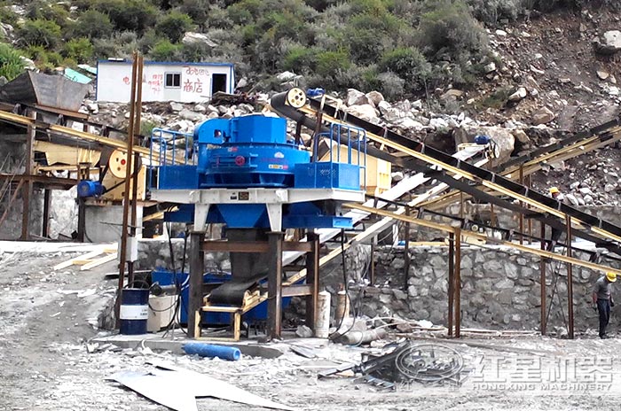 河卵石制砂機施工現(xiàn)場