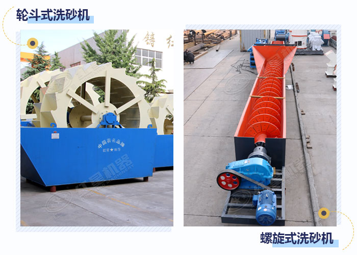兩款不同水洗砂設備展示