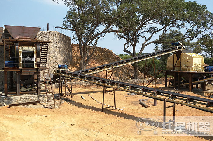 顎破+反擊破的破碎生產加工現場