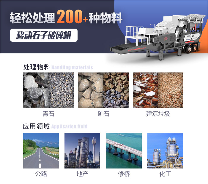 移動石子破碎機應用范圍