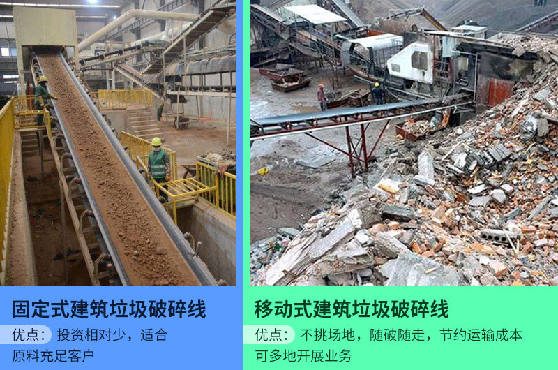 固定式和移動式破碎生產現場