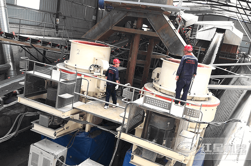 大型HVI制砂機安裝現場