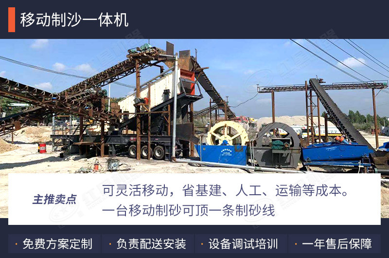 一臺移動制砂可頂一條制砂線