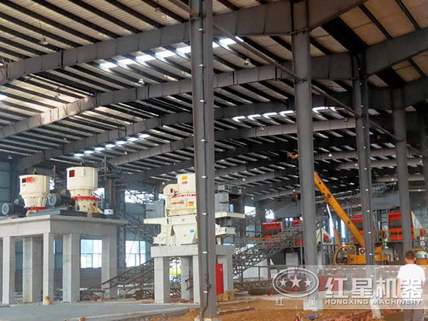 紅星制砂機制砂生產現場